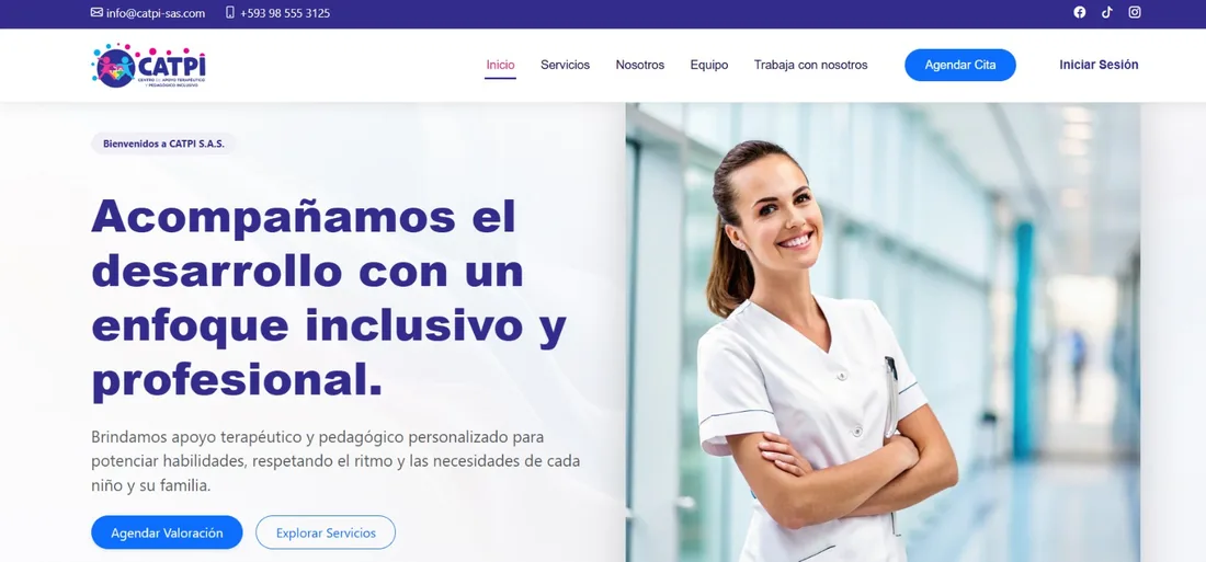 Web renovada de CATPI: sitio profesional con agenda de citas
